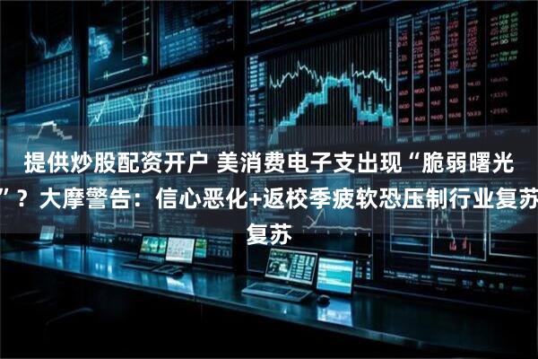 提供炒股配资开户 美消费电子支出现“脆弱曙光”？大摩警告：信心恶化+返校季疲软恐压制行业复苏